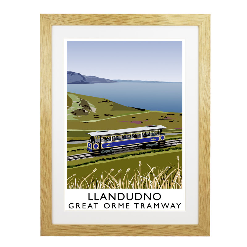 Llandudno 1 by Richard O'Neil - Print, Oak Wood Frame, 43.5 cm H x 33.5 cm W x 2.2 cm D