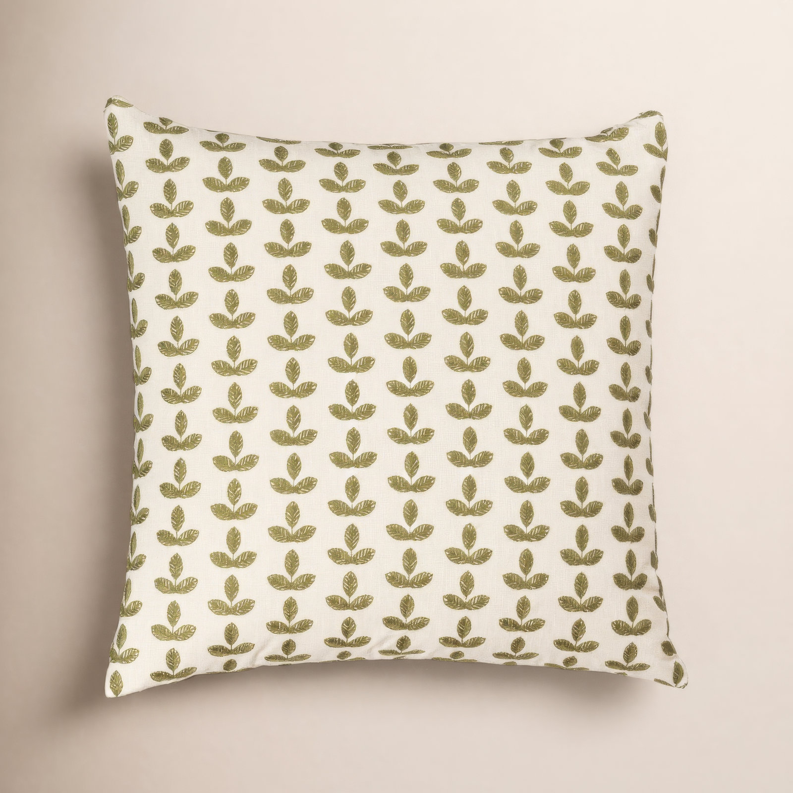 Throw Pillow, Polyester, Green Floral, Square 18"
