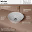 17 po Karran Valera Lavabo de salle de bain vasque rond en porcelaine vitreuse