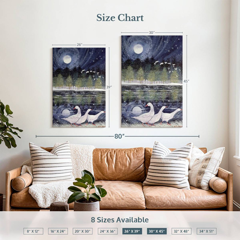Brampt Snow Geese, 39" H x 26" W
