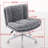 Artificial rabbit hair Home Office Chair with Metal Base, Adjustable Desk Chair Swivel Office Chair,Vanity Chair-350127709