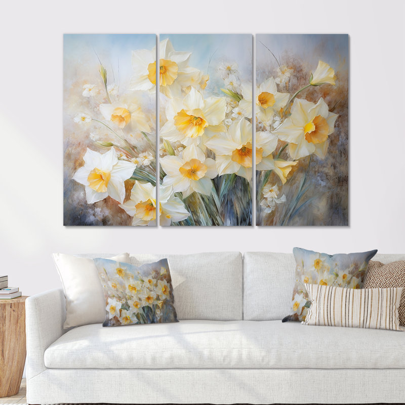 Ensemble de décorations murales Minimalims Daffodils Charm, H 40 po x l 60 po x P 1 po