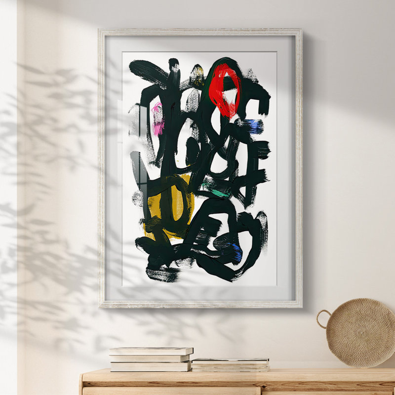 Graffiti Pop II -Framed Print, 19.5" H x 16.5" W, White