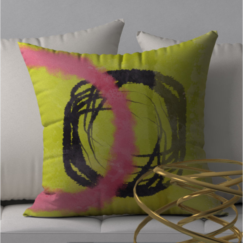 Abstract Throw Pillow, 18" x 18"