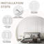 3-Frame Pre-Cut Wainscot Panels, 3D Paintable Moisture-Resistant Wall Moulding Kit, DIY Interior Accent Decor-127391282