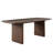 Sezy Dining Table, 87 Inch Rectangular Oak Brown Top, Fluted Base