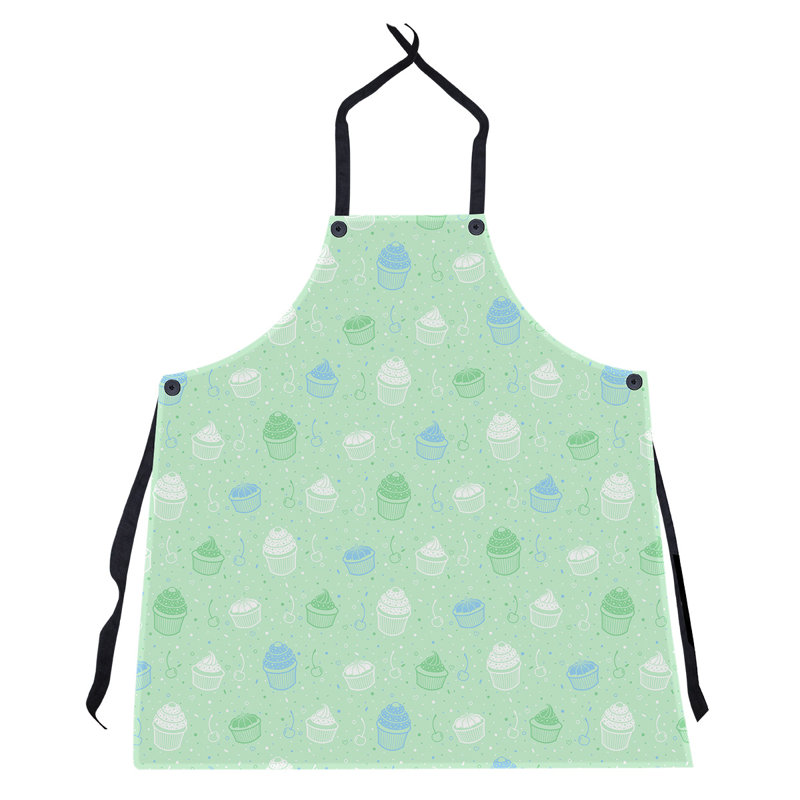 Bib Apron, Green/Blue