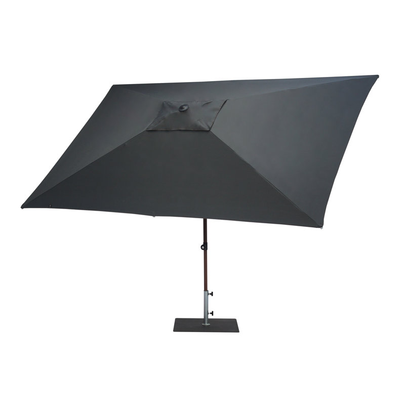 Aolaith 300cm X 200cm Rectangular Market Parasol, Anthracite