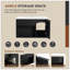 Meuble-lavabo flottant mural 24 po avec lavabo en céramique - Armoire moderne en chêne foncé avec tablette ouverte et porte à fermeture en douceur, conception peu encombrante (robinet et drain non inclus)-129334163