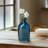 8" Blue Clear Glass Bottle Vase-1086083845-1086083846