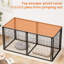 Chenil noir pour chien de 63 po convenant à une utilisation à l'intérieur, cage pour animaux de compagnie avec dessus amovible, fer antirouille, réglage de la porte personnalisable, zones indépendantes du séparateur, cage à installation rapide et facile pour petits chiens de taille moyenne, fer à repasser