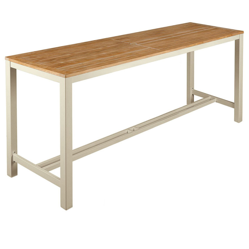 Aura Aluminum Counter Table, 36" H x 79" W x 28" D, Champagne