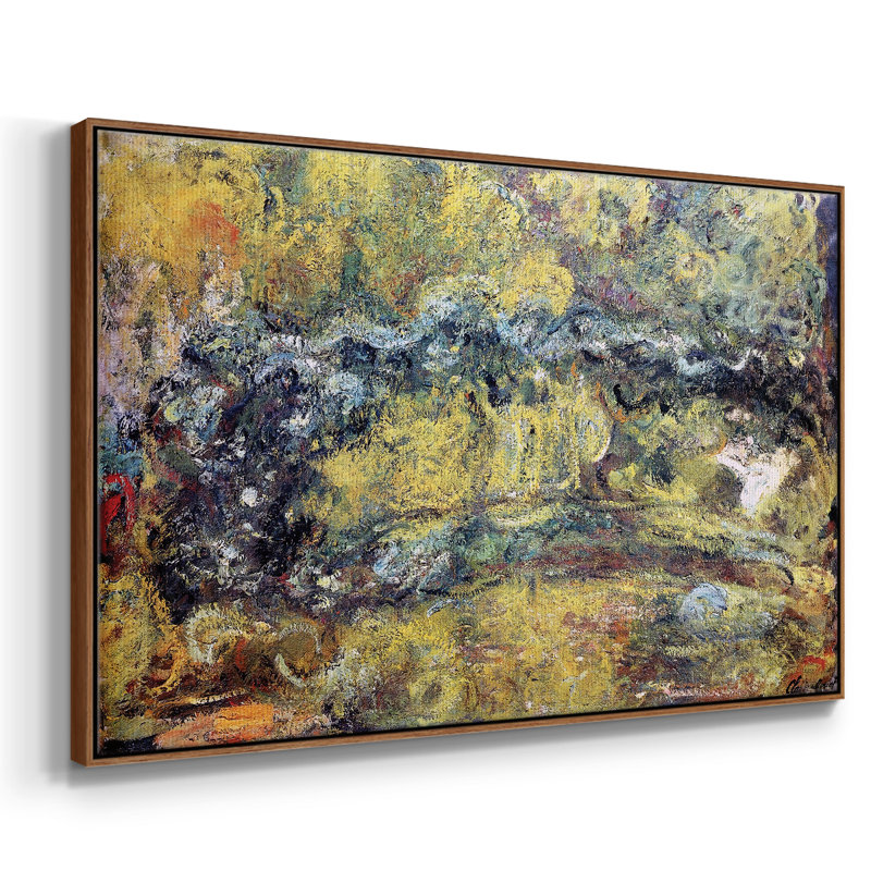 Le pont japonais sur une impression sur toile encadrée, Noyer, H 17 po x l 25 po x P 2 po