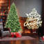 Arbre de Noël 7,5 pi avec 2155 extrémités en PE + PVC - branches articulées réalistes, assemblage facile, support en métal stable, aspect naturel pour la décoration des Fêtes, arbre de Noël-184353226