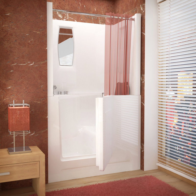 Telluride 47.25'' x 27'' Soaking Acrylic Bathtub with Faucet, Left