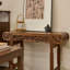 Console multifonctionnelle en bois massif sculpté
