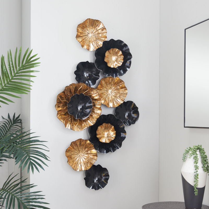 Décoration murale en fer, 24" H x 46" W x 4" D