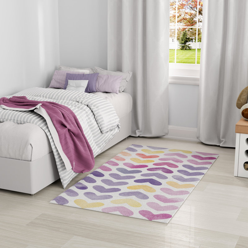  Imagination Machine Washable Multicolor Indoor Rug, Rectangle 4' x 6'