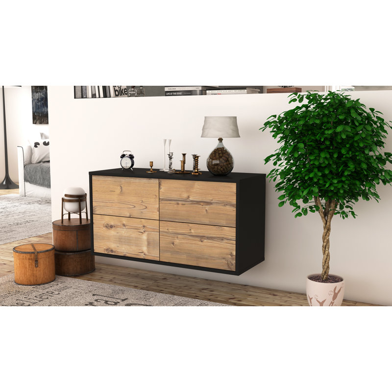 Tissington Unfinished Floating TV Stand, Pine