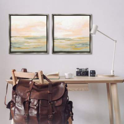 "Sunrise Sky Abstraction" par June Erica Vess, 2 pièces sur toile