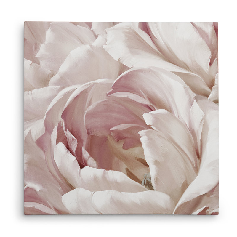 Wallach intime rosé - imprimé, H 32 po x l 32 po x P 1,5 po, Toile tendue