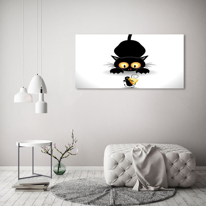 Cat And Mouse - Wrapped Canvas Print