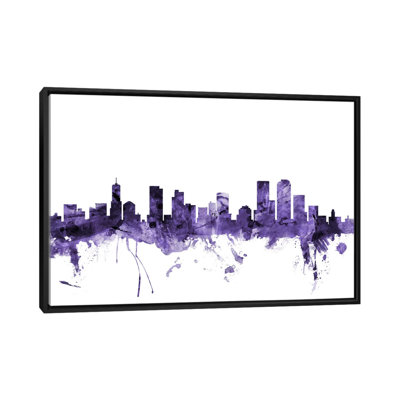 «Denver, Colorado Skyline» par Michael Tompsett, impression sur toile tendue