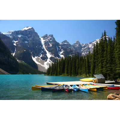 Moraine Lake, Canada by Mayskyphoto - Wrapped Canvas Print