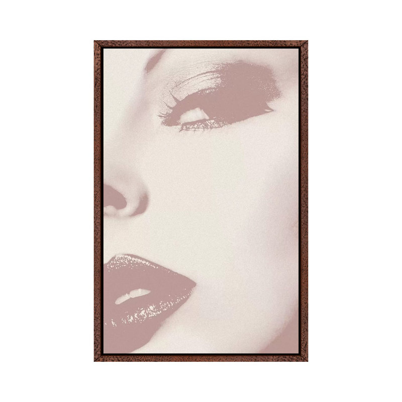 This Way - Print on Canvas, 66.04cm H x 45.72cm W x 3.81cm D, Classic Brown Wood Framed