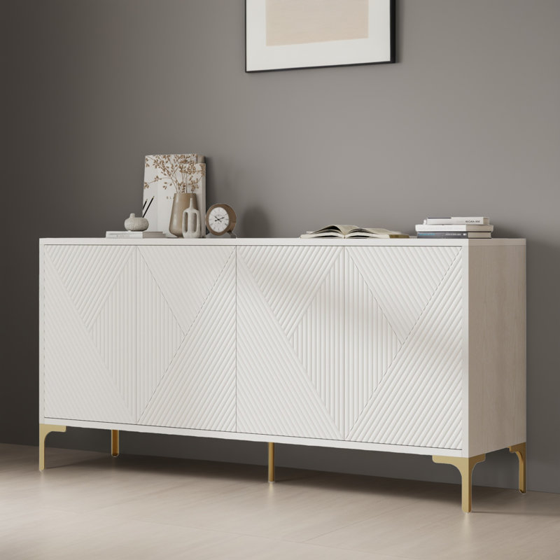 Console 59,86 po, Blanc