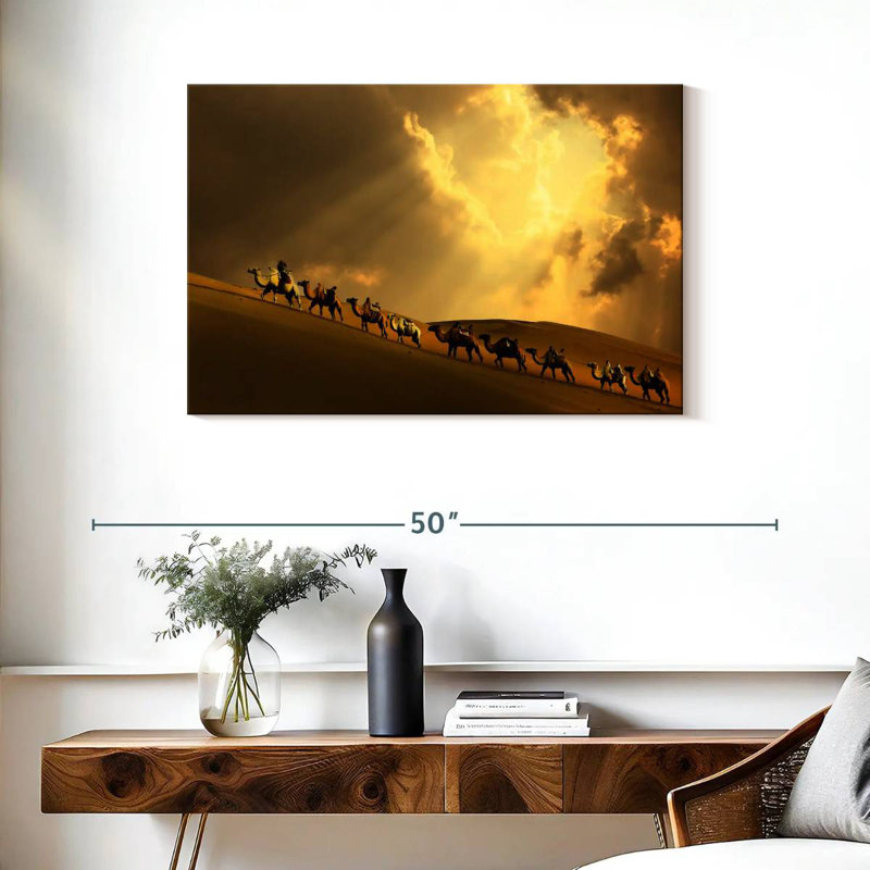 Brampt Camel Caravan Uphill, 24" H x 36" W
