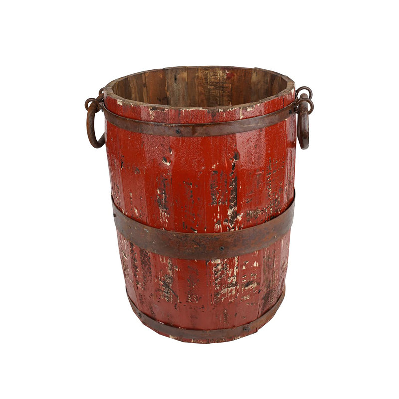 Moosup Handmade Decorative Urns & Jars, Distressed Red