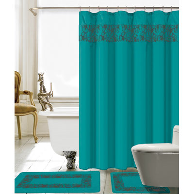 Wellow Shower Curtain with Hooks Included