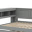 Lit de jour avec tablettes de rangement, tiroirs, lit gigogne, station de charge, lumière DEL, bureau et armoire-288878052