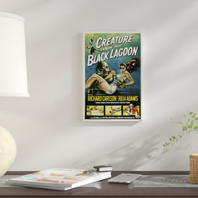 « créatures from the lagon (1954) », affiche rétro sur toile