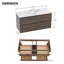 Ensemble de meuble-lavabo mural simple 48 po avec comptoir en quartz blanc et lavabo en céramique