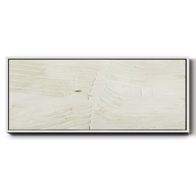 Roll Crossing I, H 17 po x l 25 po x P 2 po, Toile avec cadre flottant blanc, Pas de tapis
