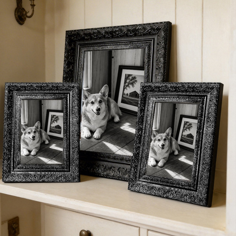 11 "x 14" cadre photo 1PC sophistiqué noir pour décoration murale galerie, Black, 1, L 11 po x H 14 po