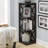 Darek 38.5" H x 12" W Corner Bookcase-1360431388