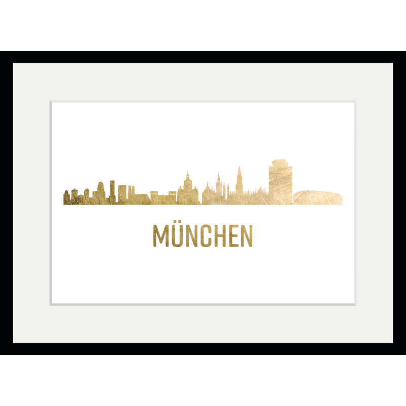 Munich Skyline 1 Piece Single Picture Frame Wall Art