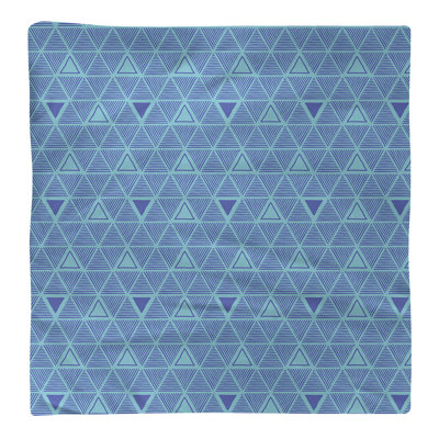 Serviette de table en coton à triangles dessinés à la main