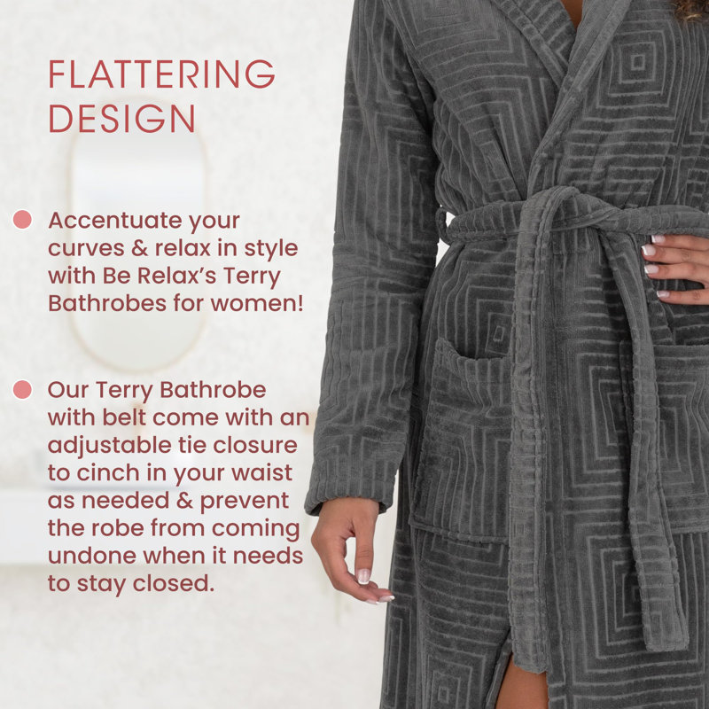 Terry-Jac. Blanc - très grand, Jacquard gris, S