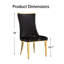 Chaises de salle à manger rembourrées en velours noir avec garniture supérieure Lismari