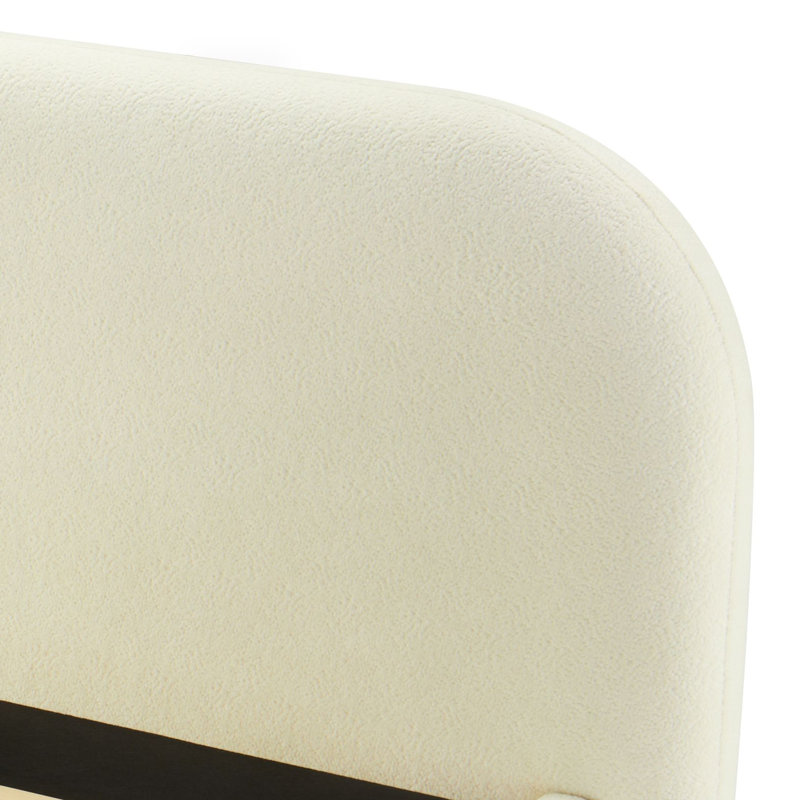 Bed, Beige Fabric, Full 