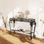 Console avec rangement et plateau en verre-813658883