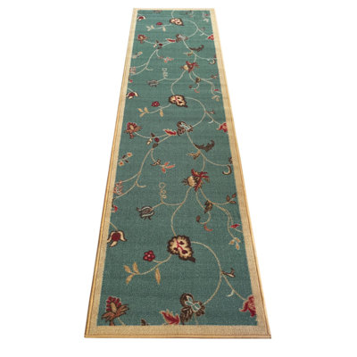 Tapis de couloir floraux 2 x 7 lavables à la machine