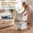 3 PCS Storage Bins on Wheels with Stay-Open Lid for Kitchen Bedroom Laundry Closet-627476099