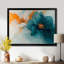 Abstrait, Renoncule doré et lueur turquoise I - Renoncule, art mural-1879369507-1879369508-2125351508