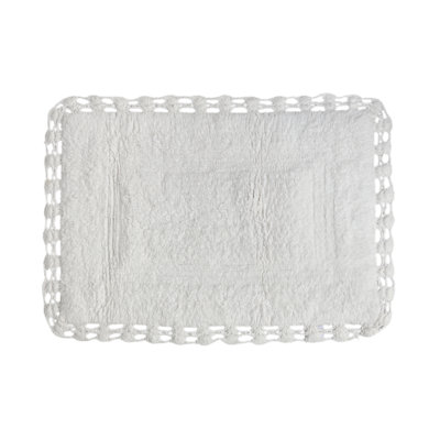 Rosellen 100% Cotton Non-Slip Bath Rug