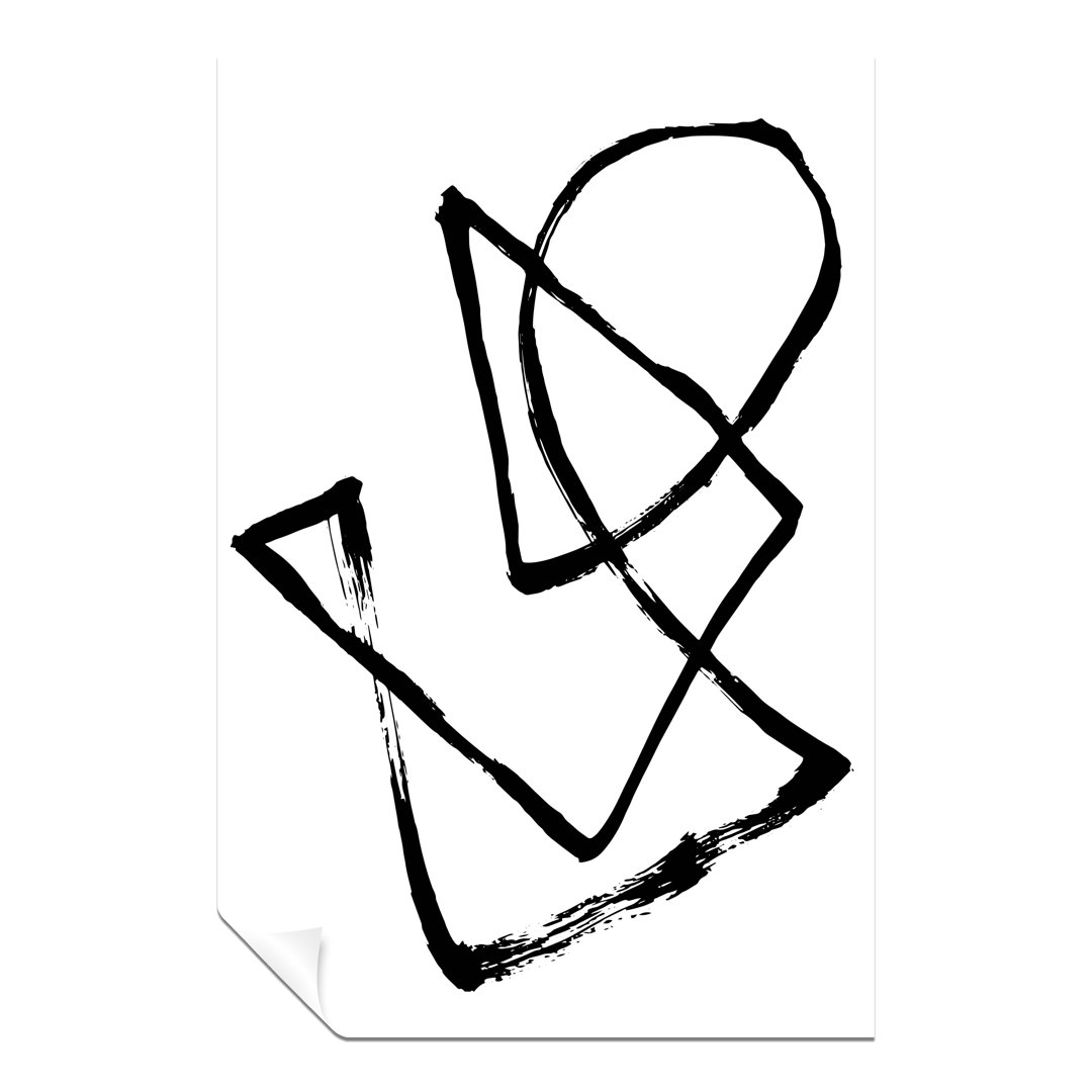 Panther Print Fine Art Prints Black & White Abstract Curved Line Art Artistic Unframed Poster, Pictures For Home Walls, Bedroom, Living Room & Bathroo